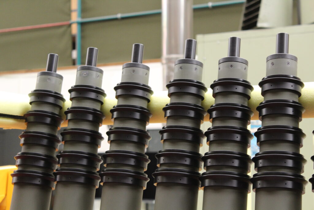 Masts during a phase in production