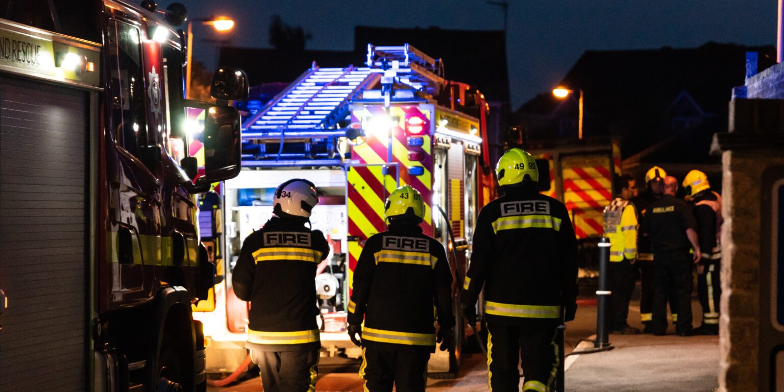 Three firefighters and other emergency services who use communication systems