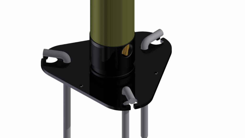 A closer look at one of SMC Group's mast accessories - a base plate